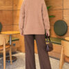 Button-Detailed Bearded Cardigan Latte - Image 4