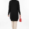 Button-Detail V-Neck Knit Cardigan Black – Bild 3