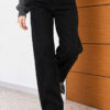 Buttoned Baggy Pants Black – Image 3
