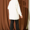 Buttoned Basic Soft Knit Cardigan Ecru – Bild 3