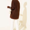 Buttoned Basic Soft Knit Cardigan Brown – Bild 3