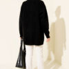 Buttoned Basic Soft Knit Cardigan Black - immagine 3