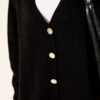 Buttoned Basic Soft Knit Cardigan Black - immagine 4