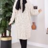 Button-Up Pocket Long Knit Cardigan Beige – Bild 4