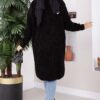 Button-Up Pocket Long Knit Cardigan Black - الصورة 4