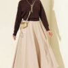 Buttoned Fine Knit Cardigan Dark Brown - immagine 2