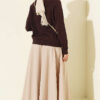 Buttoned Fine Knit Cardigan Dark Brown - immagine 3