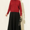 Buttoned Fine Knit Cardigan Burgundy – Image 2