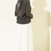 Buttoned Fine Knit Cardigan Smoke - الصورة 3