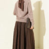 Buttoned Fine Knit Cardigan Mink - Imagen 3