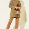 Buttoned Hooded Bouclé Cardigan Mink – Image 2