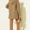 Buttoned Hooded Bouclé Cardigan Mink – Image 3