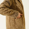 Buttoned Hooded Bouclé Cardigan Mink – Image 4