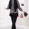 Buttoned Short Knit Cardigan Smoke – Image 4