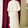 ⁦Buttoned Cape Knit Dress Set Beige⁩ - الصورة ⁦3⁩