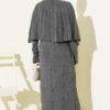 ⁦Buttoned Cape Knit Dress Set Smoke⁩ - الصورة ⁦3⁩
