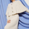 Buttoned Cape Knit Dress Set Stone - Imagen 2