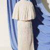 Buttoned Cape Knit Dress Set Stone - Imagen 3