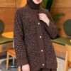 Buttoned Sequin-Embroidered Three-Piece Set Brown - Image 2