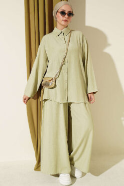 Alternative view of Buttoned Relaxed Two-Piece Set Hazel