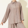 Buttoned Relaxed Two-Piece Set Powder Pink - immagine 2