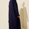 Buttoned Long French Terry Cardigan Navy Blue - immagine 3