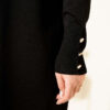 ⁦Buttoned Long French Terry Cardigan Black⁩ - الصورة ⁦4⁩