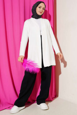 Alternative view of Cardigan White