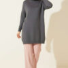 ⁦Long-Sleeve Knit Tunic with Drop Sleeve Details Anthracite⁩ - الصورة ⁦2⁩