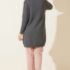 ⁦Long-Sleeve Knit Tunic with Drop Sleeve Details Anthracite⁩ - الصورة ⁦3⁩
