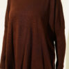 Long-Sleeve Knit Tunic with Drop Sleeve Details Brown – Bild 4