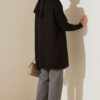 Long-Sleeve Knit Tunic with Drop Sleeve Details Black - immagine 3