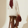Long-Sleeve Knit Tunic with Drop Sleeve Details Stone - immagine 3