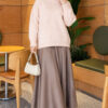 Long-Sleeve Ribbed Knit Sweater with Cuffed Hem Powder Pink – Bild 2