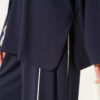 Off-Shoulder Two-Piece Set with Stripe Details Navy Blue - الصورة 4