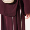Off-Shoulder Two-Piece Set with Stripe Details Plum - Imagen 4