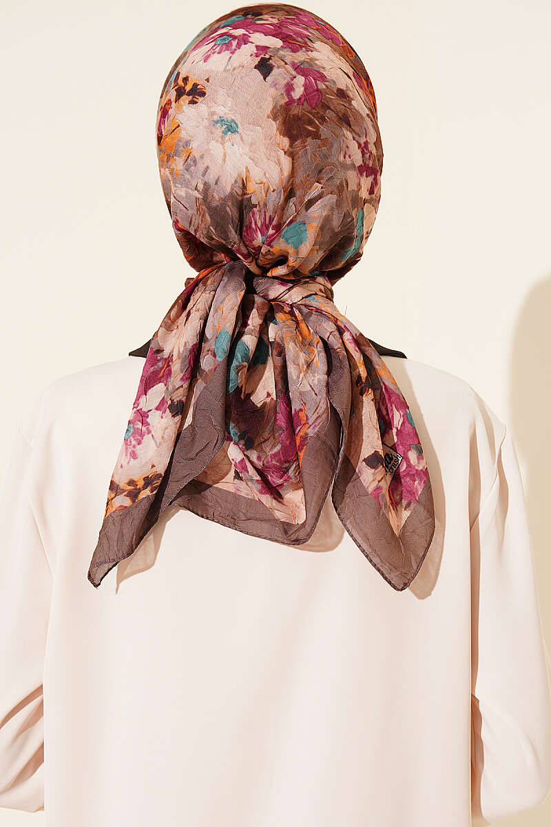 Marbled Pattern Shawl Mink - الصورة 3