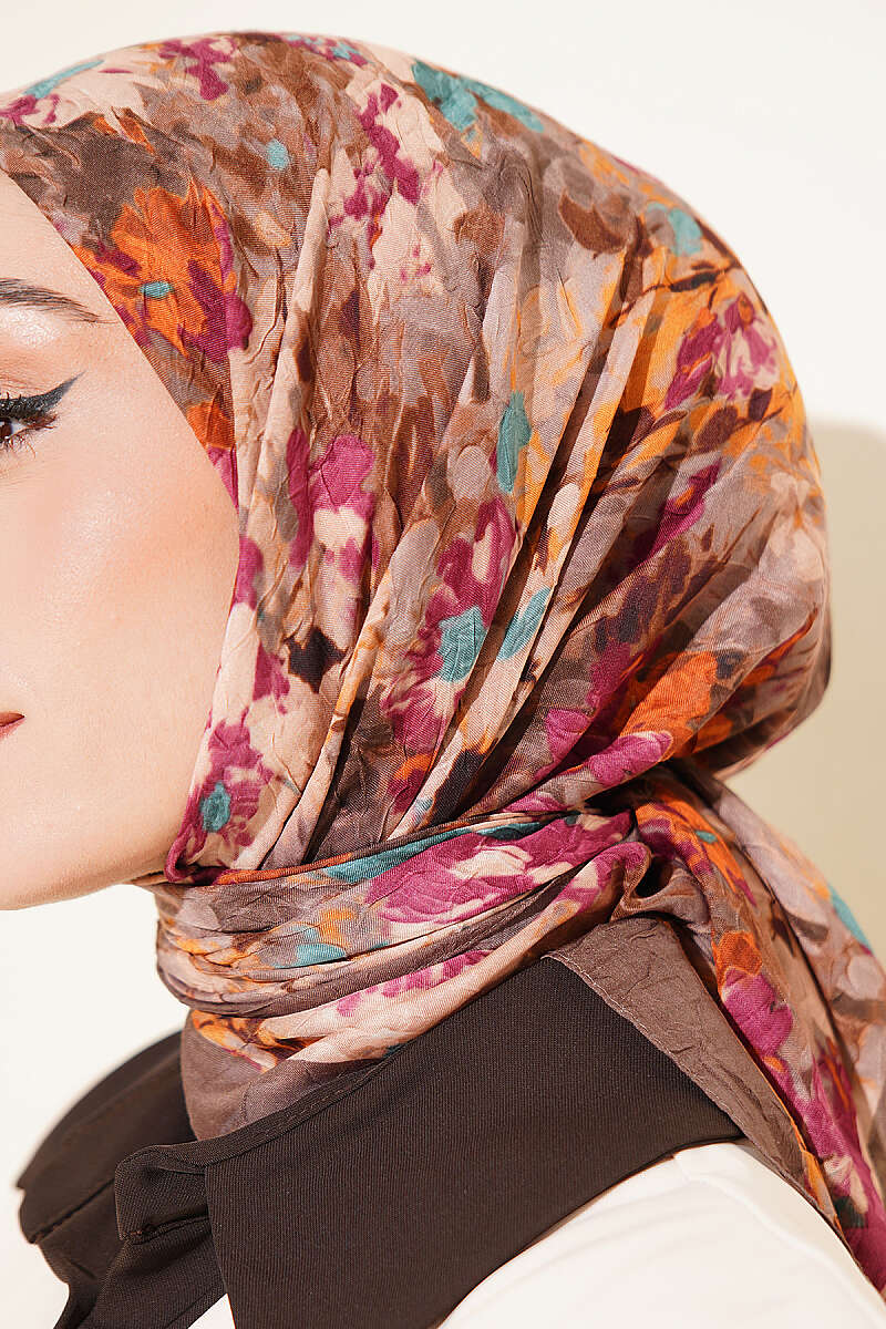 Marbled Pattern Shawl Mink - الصورة 4