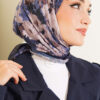 Marbled Pattern Shawl Navy Blue – Bild 2