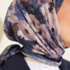 Marbled Pattern Shawl Navy Blue – Bild 4