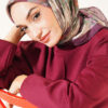 Marbled Pattern Shawl Plum