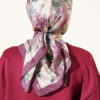 Marbled Pattern Shawl Plum - الصورة 3