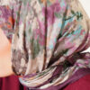 Marbled Pattern Shawl Plum - الصورة 4