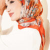 Marbled Pattern Shawl Orange