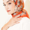 Marbled Pattern Shawl Orange - الصورة 2
