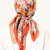 Marbled Pattern Shawl Orange - الصورة 3