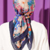 Marbled Pattern Shawl Parliament Blue - Image 3