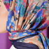 Marbled Pattern Shawl Parliament Blue - Image 4