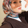 Marbled Pattern Shawl Petrol Green