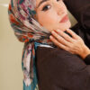 Marbled Pattern Shawl Petrol Green - immagine 2